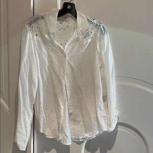 Brand new Elegant White Eyelet Women's Top